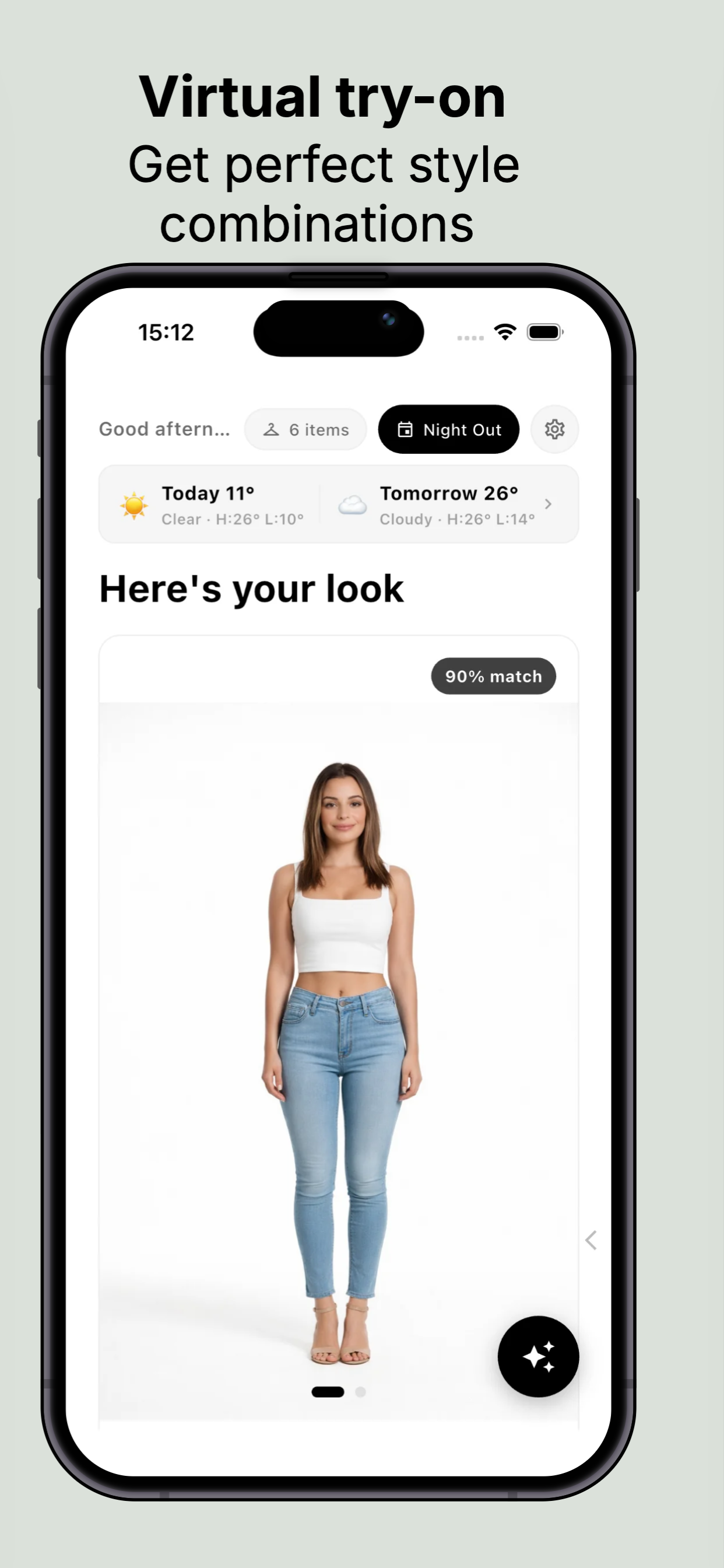 DailyWear AI — outfit screen